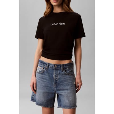 Calvin Klein Short Sleeve Classic Standard Tee Black Taglia: XS | Maglie Sportivi Outlet | Donna | Nero