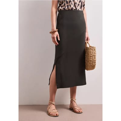 Midirok van tricot in effen kleur