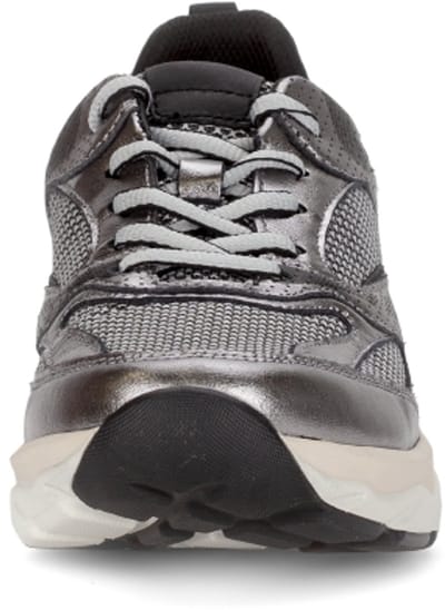 Gabor Rollingsoft Sneakers zilver Textiel - Dames