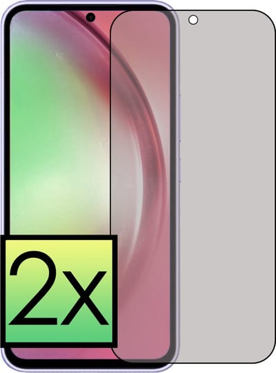 Screenprotector - 2 Stuks - Geschikt voor Samsung Galaxy A54 - Privacy Filter - Beschermglas - Gehard Glas - Tempered Glass - Screen Protector - Anti Spy - Full Display Cover