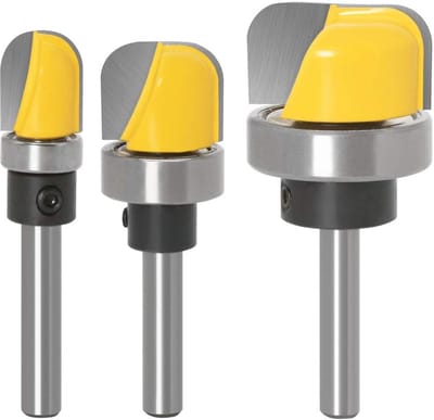 Allecto - Router Bit Set - Houtbewerking - 3-delige set - 1/4 inch shank - Frezen - Voor precisiewerk - Geschikt voor houtbewerking - Set van 3