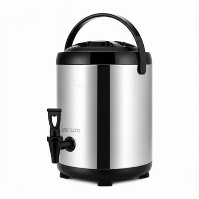 Ceruzo Thermos Drankdispenser 4L – Dubbelwandig – RVS – Tapkraan – Warm - Koud