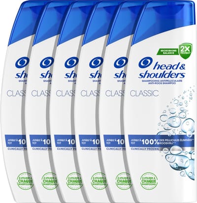 Head & Shoulders Classic - Anti-roos Shampoo - Fris Gevoel Voor Dagelijks Gebruik - Voordeelverpakking 6 x 300 ml