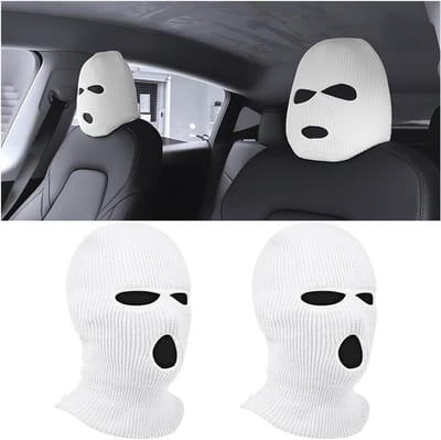 2 Stuks Persoonlijke Ademend Hoofdkussenhoezen, Wasbare Hoofdkussenhoezen voor Auto's, Stofdicht en Geschikt voor Auto en Camper, Wit