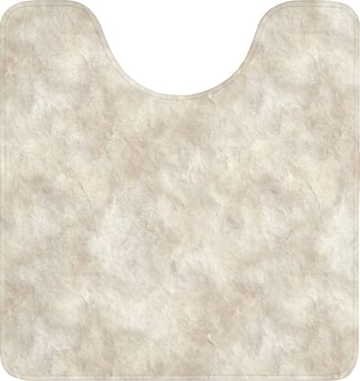 WC mat met uitsparing 55x60 cm - Antislip - Beige - Reliëfstructuur - Natuursteen - Toiletmat met uitsnijding - Vloermat - Douchemat - Toilet tapijt - Toiletmatten