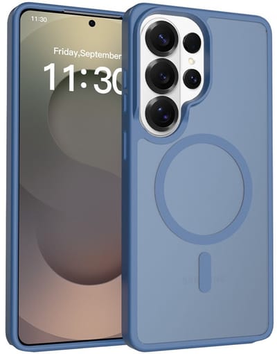 Coverup Hoesje - Geschikt voor Samsung Galaxy S26 Ultra Hoesje - Coverup Mat Transparante Back Cover - MagSafe Compatible - Blauw