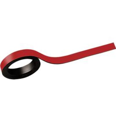 Magneetband - zelfklevend - 10 mm x 10 m - rood - ons merk Schäfer Shop Select