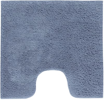 Casilin Toiletmat Vierkant - 59 x 59cm Havana - WC Mat met Uitsparing - Waterabsorberende Badmat - Wasbaar en Sneldrogend - 100% Katoen - Blauw
