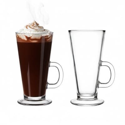 Glasmark Chocolademelk glazen - transparant glas - 6x stuks - 250 ml - warme chocomelk