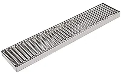 Druppellade - 490 x 100 mm, lang, roestvrij staal