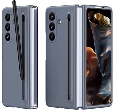 Lunso Geschikt voor Samsung Galaxy Z Fold 7 backcover hoes met Stylus & screenprotector - Antraciet