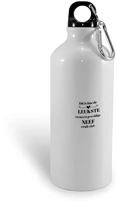 Hacebo® - dit is hoe de leukste en meest geweldige neef eruit ziet waterfles - Neef - meest leukste neef - verjaardag - cadeautje voor neef - neef artikelen - kado - geschenk - water fles - 400ML
