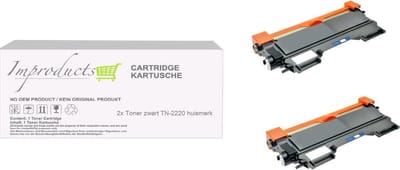 Improducts® Toner - Alternatief Brother TN-2220 / TN-2210 zwart XL 2x toner zwart