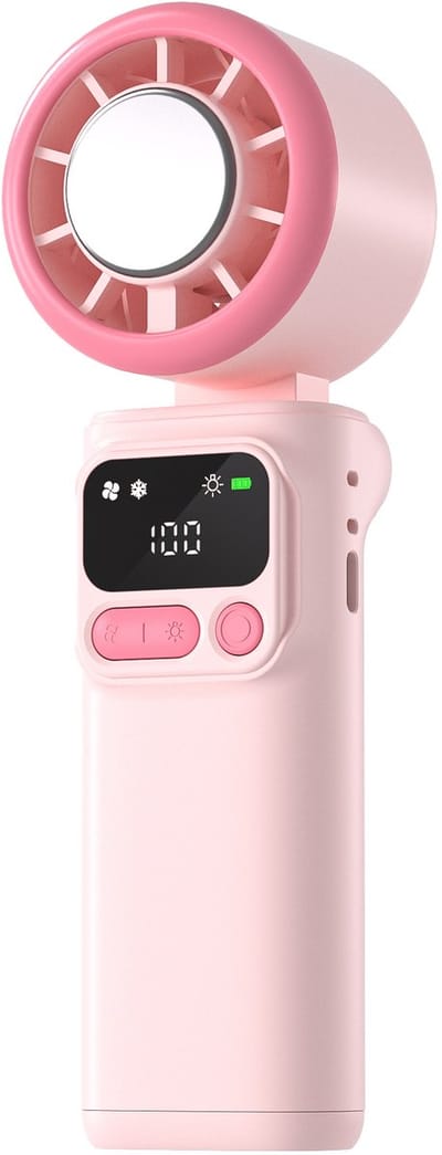 VHV-Opvouwbare Nekventilator - Mini Ventilator met Ijskoelfunctie - Krachtige Draagbare Ventilator met USB - Stille Handsfree Luchtcirculator voor Studenten, Reizen en Outdoor