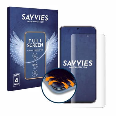 Savvies - Screenprotector voor Samsung Galaxy S23 - Folie Beschermfolie transparant volledig dekking 4 Stuks