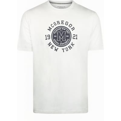 McGregor T-shirt Off White Größe: S | Bedruckte T-Shirts Outlet | Herren | Weiß