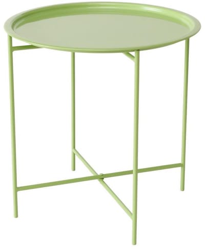 Boltze Home dienbladtafel groen metaal rond design tafel decoratie.