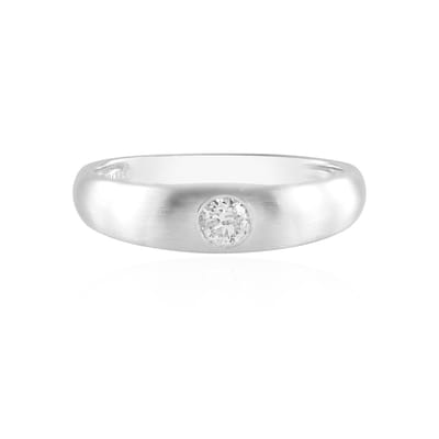 Cavill - 925 Sterling Zilver Zilveren Ring met I2 (H) Afrikaanse Diamant 0,145 ct - Ronde Briljant Bezelzetting - Elegante Diamanten Ring Dames