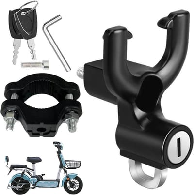 Motorhelm Slot - Helmslot Beveiliging - Helm Veilig Opbergen - 2-in-1 Ontwerp - 20-38mm Klem - Zwart