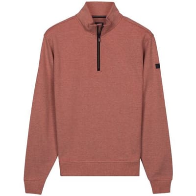 Baileys Trui Sweat Half Zip Subtle Faux Uni Two-Tone Terra / male
