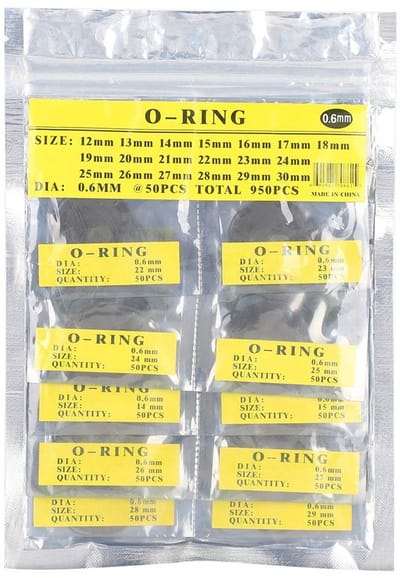 Dailygoods- O-ring Set - Waterdichte Rubber O-ringen - Gasket Set - Vervangingsonderdelen - Geschikt voor Horloges - Hoogwaardige Rubberkwaliteit - Horloge Gasket