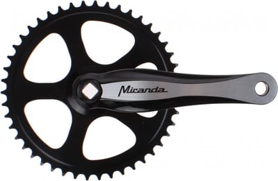 Miranda crankstel 48T voor 3/32″ ketting – aluminium – zwart
