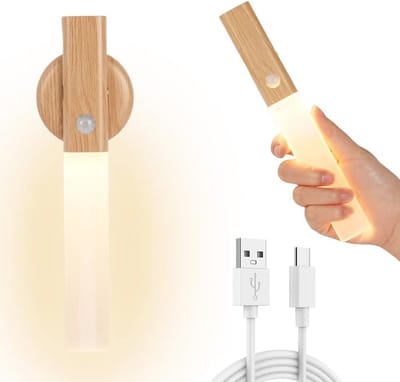 Bewegingsmelder Nachtlampje - Oplaadbare Wandlamp met Magnetische Basis voor Kledingkast, Slaapkamer en Trap