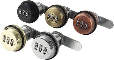 Combinatie Kabinet Slot - Cijferslot Deur - Opbergruimte Beveiligen - 3-Cijferige Code - 30 mm - Goud