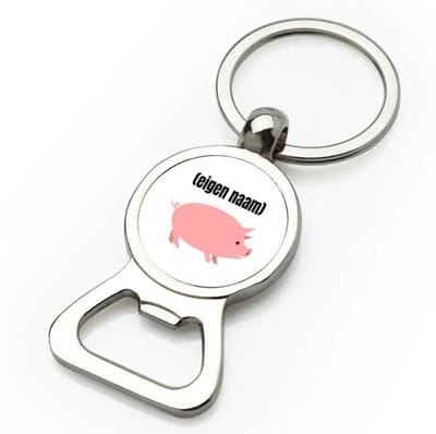 Akyol - varken met eigen naam flesopener - Varken - boeren/varken liefhebbers - iemand die houdt van varkens - verjaardag - cadeau - kado - geschenk - 9 bij 3 cm