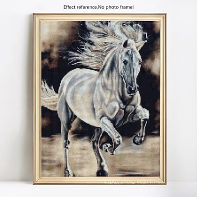 Diamant schilderij paard hobby en handwerk diamant borduurwerk dieren strass schilderijen 20X30 gray