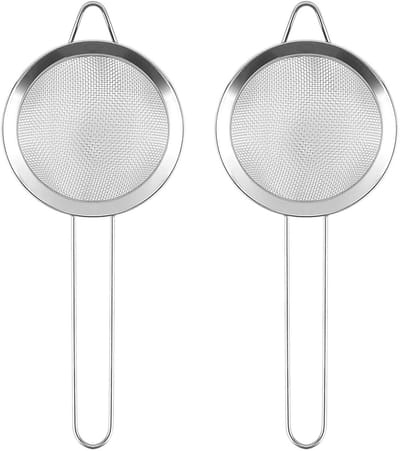 Dailygoods- Cocktailzeefset - Roestvrijstalen Staafzeef - Professioneel Mixologietool - Dubbel-doel Thee- en Drankfilter - Ergonomische Handgrepen - Duurzaam en Vaatwasserbestendig - Zeefset