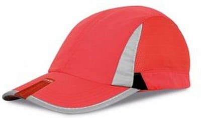 Spiro Unisex 2 Panel Sport Baseball Cap (Rood/zwart)