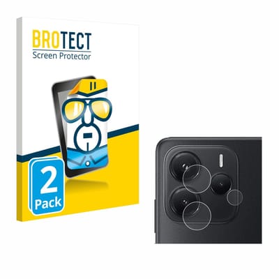 BROTECT - Screenprotector voor Xiaomi Redmi Note 14 4G (ALLEEN Camera Lens) - Folie Beschermfolie transparant 2 Stuks