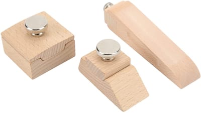 Dailygoods- Schuurblok met comfortabele handgreep - Beukenhout - Roestvrij staal - 3 stuks - Voor huishouden - Voor polijsten en slijpen - Slijpblok