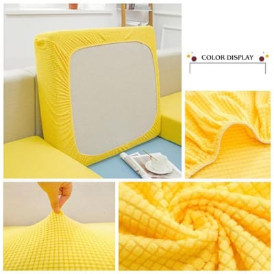 Verdikken Elastische Bankhoes Voor Woonkamer Effen Kleur Meubelbeschermer Bankkussenhoes Slipcover Verwijderbare Bankhoezen N1 ( 50-63cm ) 1pc