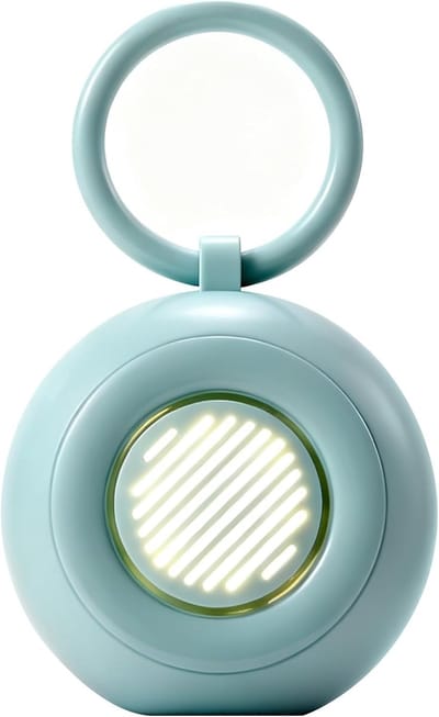 Portable White Noise Sound Machine, 15 Soothing Nature Sounds Smart Cry Sensor Sleep Soother with Soft Night Light, Clip On Design for Travel Stroller Indoor Outdoor Use(Blue)