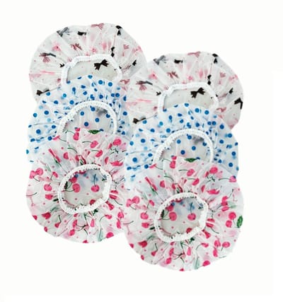 Handige Douchemutsen 6 stuks / Unisex Shower cap / Douchekap / Douche cap herbruikbaar- dagelijks gebruik shower -cleaning -hairmask muts