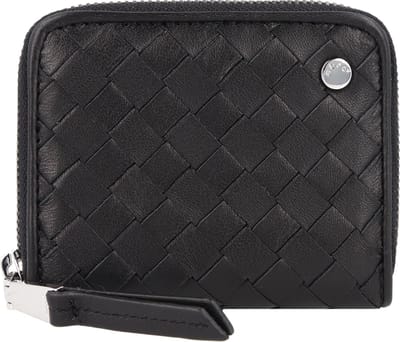 abro Piuma Portemonnee Leer 10.5 cm - Dames - Horizontaal - black-nickel