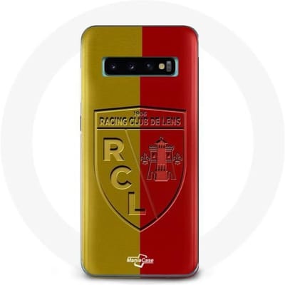 Samsung Galaxy S10 hoesje RCL lens Logo gele en rode achtergrond