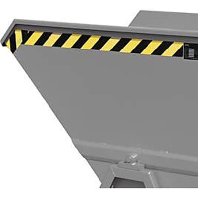 Snippergoot Bauer SKS 700, staal, oranje, B 1345 x D 1200 x H 1275 mm, 700 l, tot 1000 kg, rollen, aftapkraan, handmatige kiepinrichting