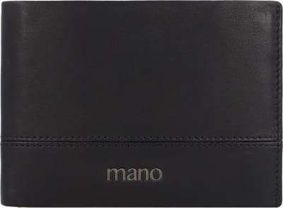 mano Don Romeo Portemonnee RFID Leer 13 cm - Jongens - Horizontaal - schwarz