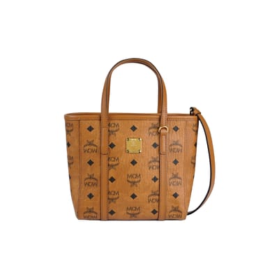 MCM Toni Klassieke Monogram Print Tote Crossbody Boodschappentas Dames tote Bruin Cognac MWPAATN04CO001 Shopping Bag Set(Basic Set+Shopping Bag) brown