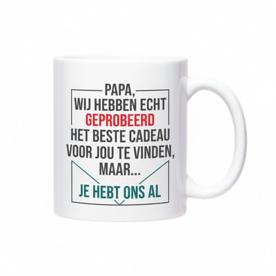 Papa Mok Cadeau 330 ml – “Wij hebben echt geprobeerd het beste cadeau te vinden, maar…” – Vaderdag Cadeau
