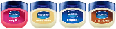 Vaseline Lip Therapy | Hydraterende Lippenbalsem | Set van 4 Rosy, Crème Brûlée, Origineel, Cacaoboter | 4 x 7g