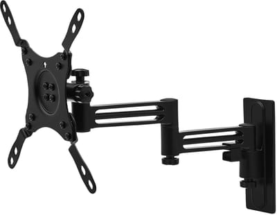 SOTECH TV Muurbeugel WH-03-43 2-armig met kabelmanagement | Uitzwenkbare, draaibare, kantelbare TV-beugel voor 13-43 inch beeldschermdiagonaal | Draagvermogen 15 kg | VESA-compatibel