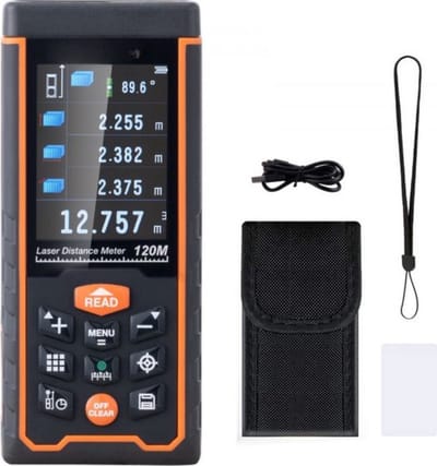 Laser afstandsmeter PRO - 121m Meetbereik - Lasermeter - Laserafstandsmeter - 2,4" LCD-Scherm - Nauwkeurige Digitale waterpas meter