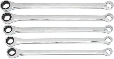 5-Delige XL Dubbele Ringsteeksleutelset Met Ratel, Metrisch (20-25 mm)