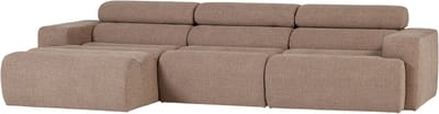WOOOD Novi Chaise Longue Bank Links - Polyester - Taupe