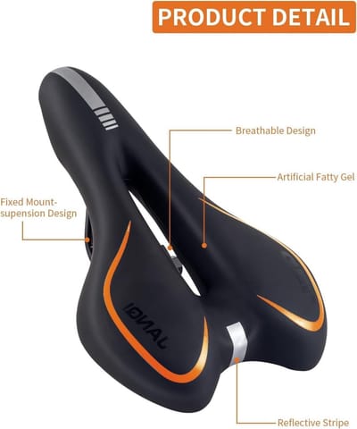 Comfortabele Fietszadel voor Mannen en Vrouwen - Waterdicht, Zacht Kussen voor Racefiets, Mountainbike en Stadsfiets