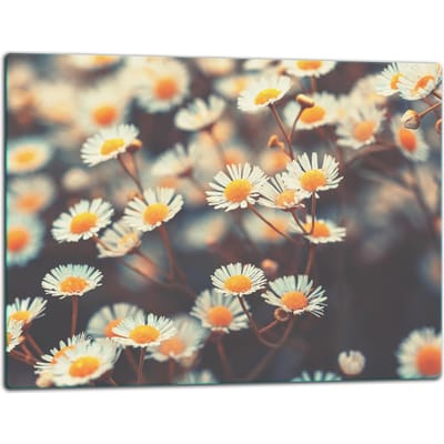 TMK ArtDeko - Snijplank - 52x40cm - Glazen Beschermplaat - Kleurrijke Bloemen